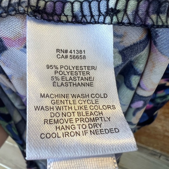 Lauren Ralph Lauren Size 10 Sheath Dress Black Floral Botanical Surplice V Neck - Picture 7 of 14